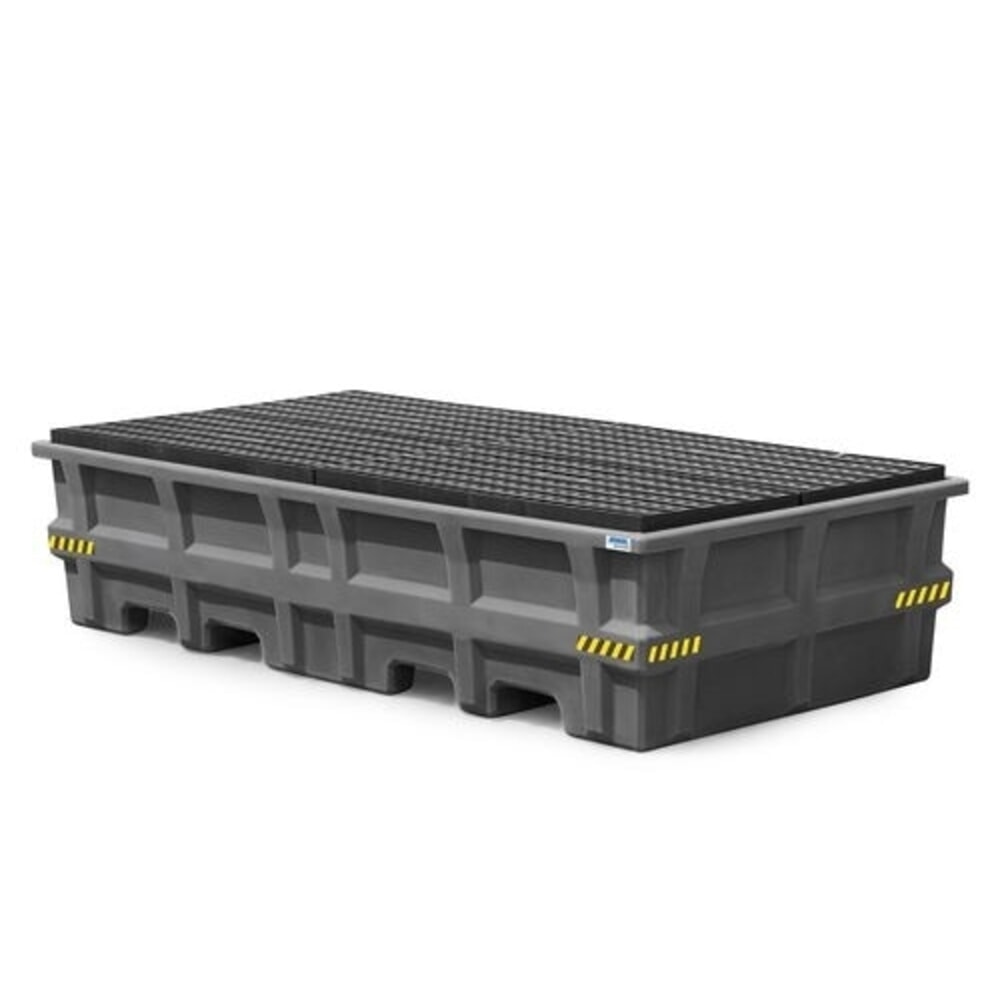 Immagine del prodotto: Denios vasca di raccolta pro-line in PE per 2 IBC, con griglia in PE, HxBxT 610 x 2530 x 1320 mm