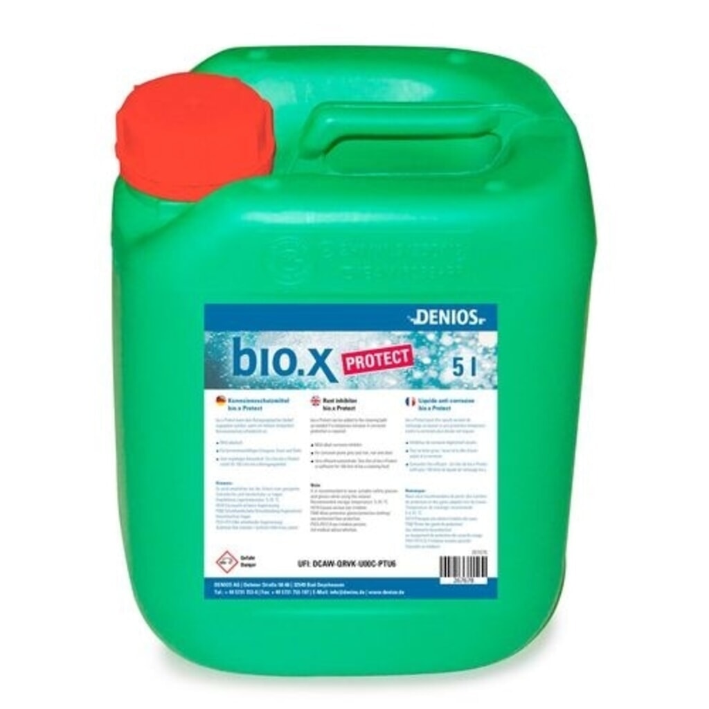 Immagine del prodotto: Denios prodotto anticorrosivo bio.x Protect, 5 l, additivo per vasche di pulizia bio.x