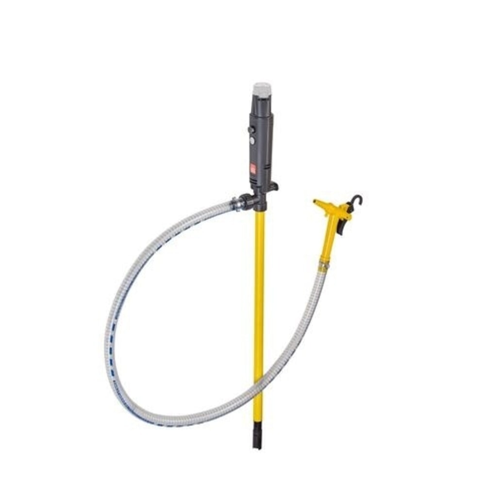 Denios pompa per fusti a batteria in polipropilene, tubo da 1,5 m, valvola di erogazione, 75 W, profondità di immersione 500 mm Immagine del prodotto: Denios pompa per fusti a batteria in polipropilene, tubo da 1,5 m, valvola di erogazione, 75 W, profondità di immersione 500 mm