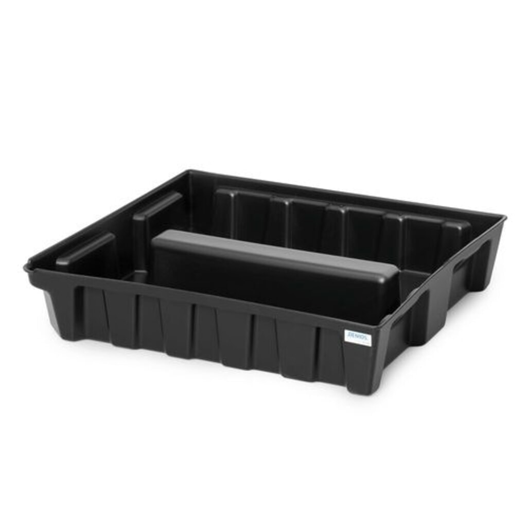Denios vasca di raccolta per piccoli contenitori base-line in PE, altezza 160 mm, con scarico, senza griglia, volume di raccolta 70 l Immagine del prodotto: Denios vasca di raccolta per piccoli contenitori base-line in PE, altezza 160 mm, con scarico, senza griglia, volume di raccolta 70 l