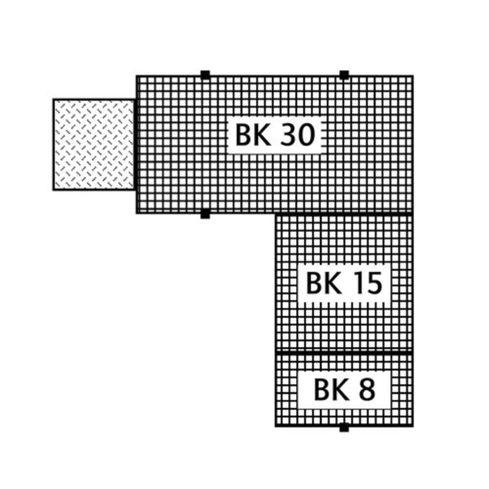 Immagine del prodotto n. 3: Denios vasca di raccolta da pavimento classic-line in PE, elemento singolo, con griglia in PE, HxBxT 150 x 1500 x 1500 mm