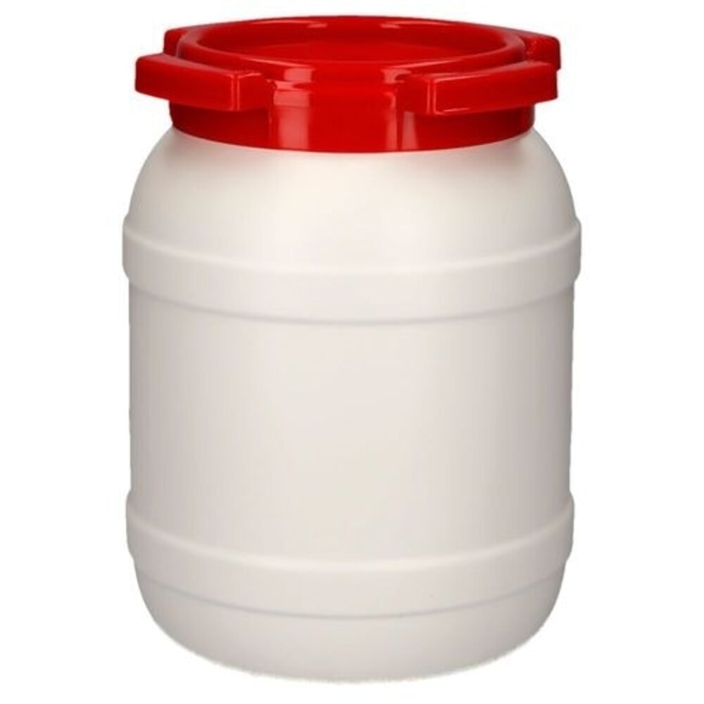 Immagine del prodotto n. 2: Denios fusto a bocca larga in polietilene (PE), bianco-rosso WH 6, volume 6,4 l