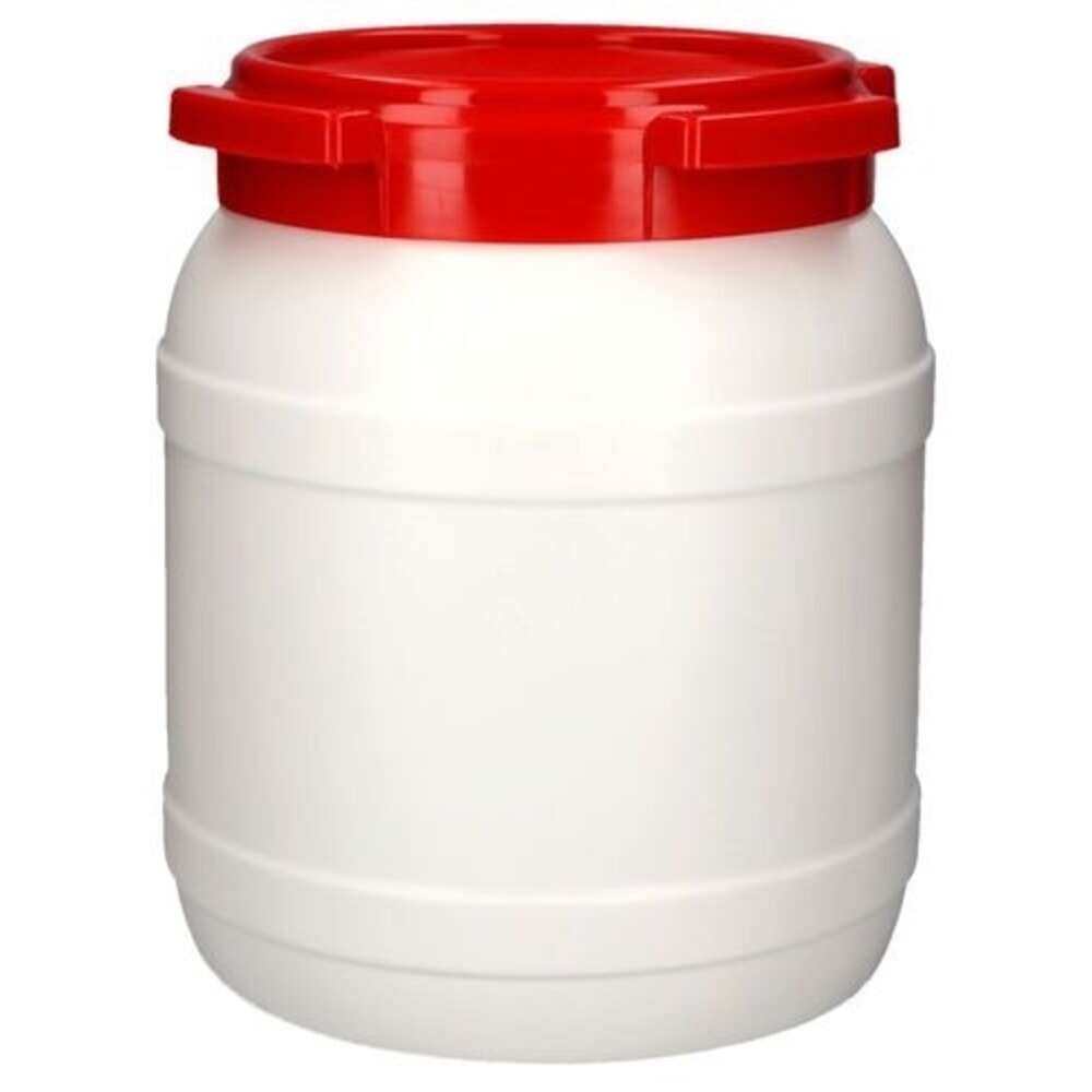 Immagine del prodotto n. 2: Denios fusto a bocca larga in polietilene (PE), bianco-rosso, WH 15, volume 15 l