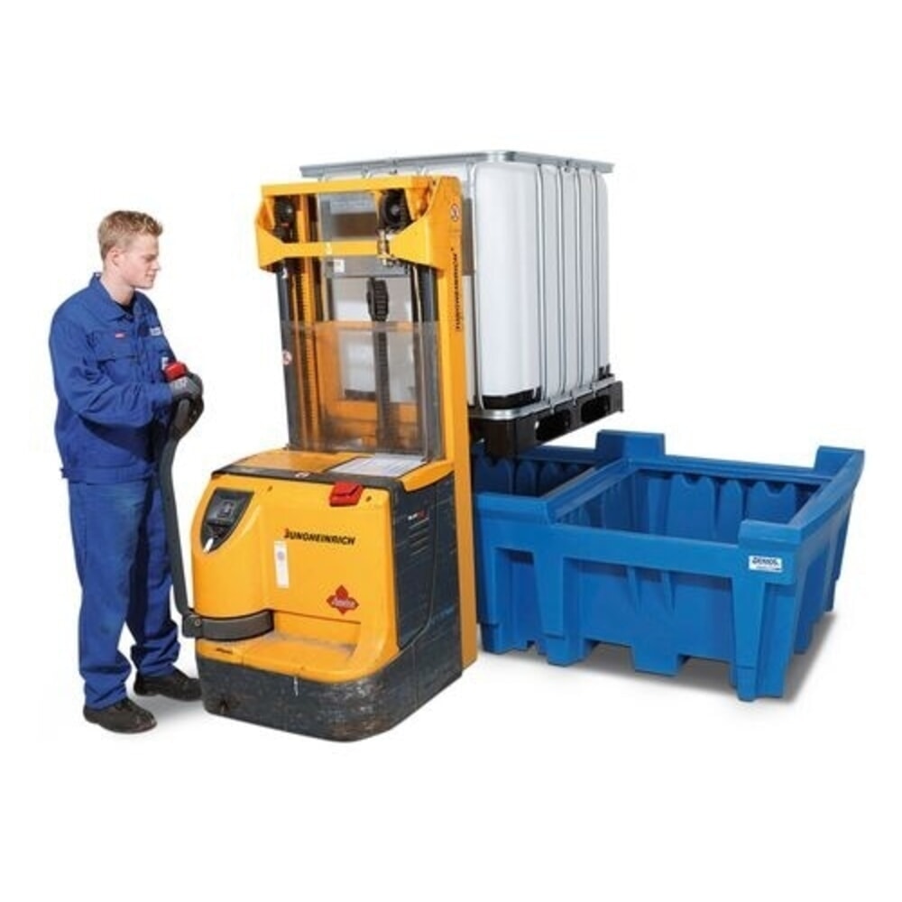Immagine del prodotto n. 2: Denios vasca di raccolta in PE classic-line per 2 IBC, HxBxT 720 x 2260 x 1430 mm