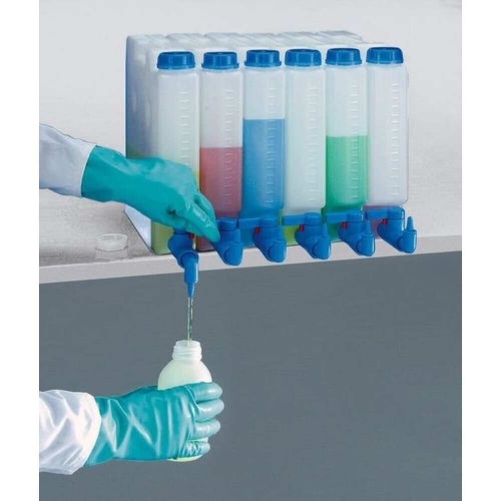 Immagine del prodotto n. 3: Denios tanica salvaspazio in polipropilene trasparente (PP), volume 5 l, con bocchettone filettato