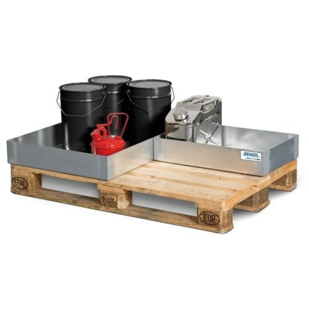 Immagine del prodotto n. 2: Denios vasca di raccolta per piccoli contenitori classic-line in acciaio zincato, volume di raccolta 20 l, HxBxT 120 x 400 x 600 mm