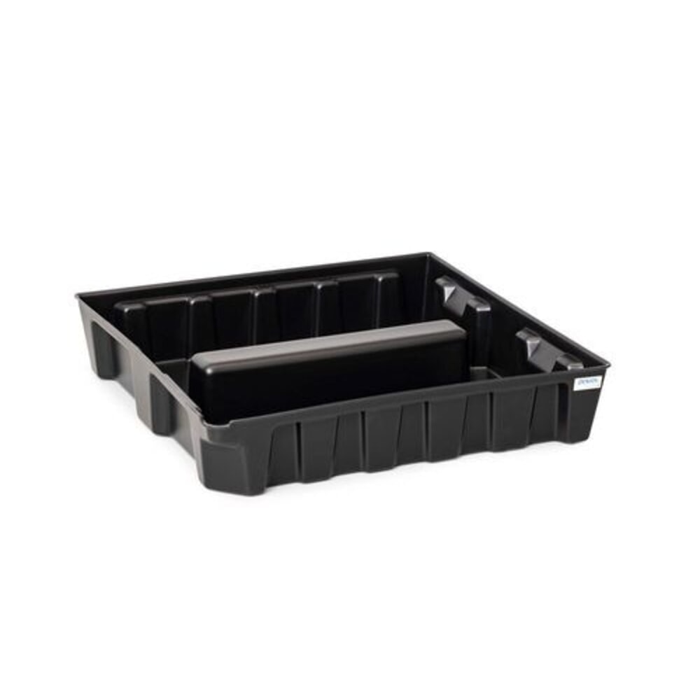 Immagine del prodotto n. 2: Denios vasca di raccolta per piccoli contenitori base-line in PE, altezza 160 mm, con scarico, senza griglia, volume di raccolta 70 l