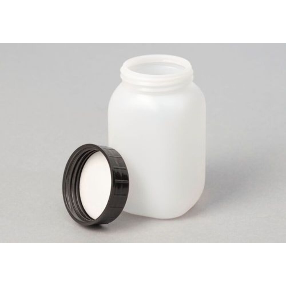 Immagine del prodotto n. 2: Denios bottiglie a bocca larga in HDPE, quadrate, in colore naturale trasparente, 250 ml, 24 pezzi