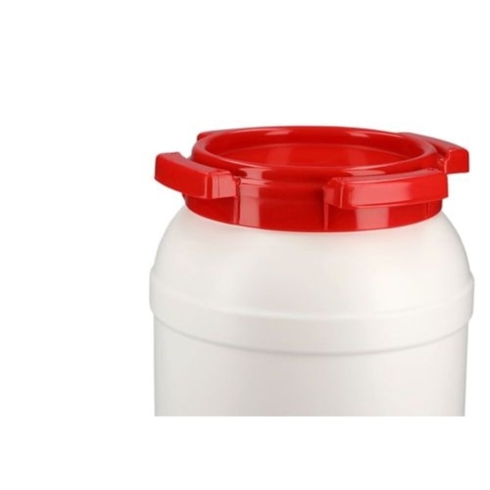 Immagine del prodotto n. 4: Denios fusto a bocca larga in polietilene (PE), bianco-rosso WH 6, volume 6,4 l