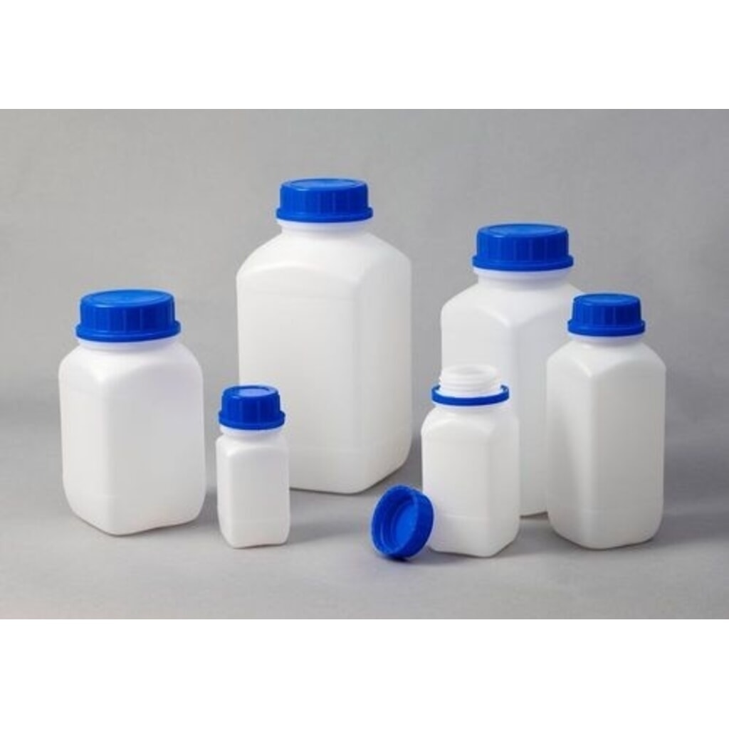 Immagine del prodotto n. 3: Denios bottiglie a bocca larga in HDPE, quadrate, in colore naturale trasparente, 1500 ml, UN, 6 pezzi