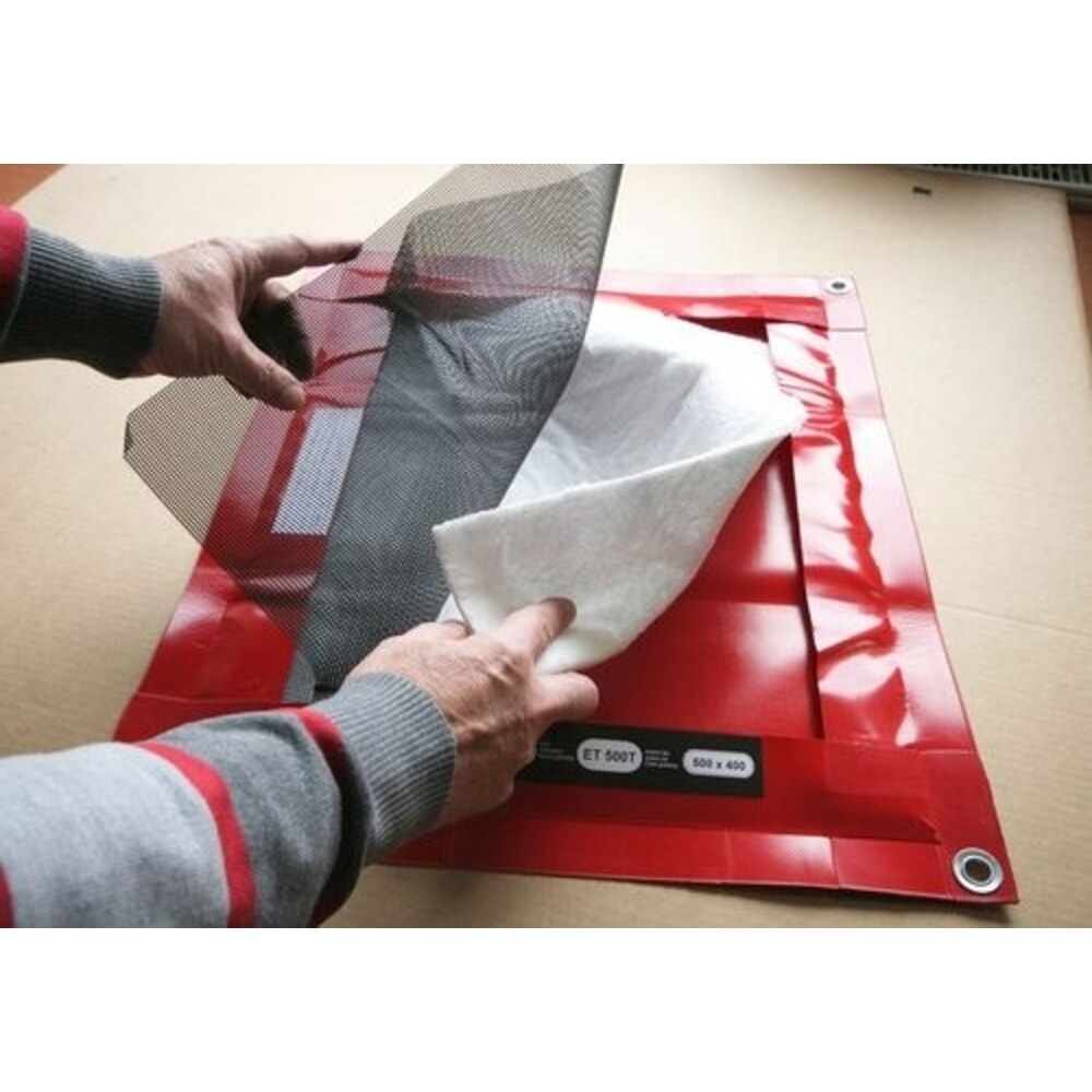 Immagine del prodotto n. 4: Denios vasca raccogli-gocce riutilizzabile pieghevole in materiale plastico con legante sostituibile, volume di raccolta 1 l, LxP 480 x 580 mm