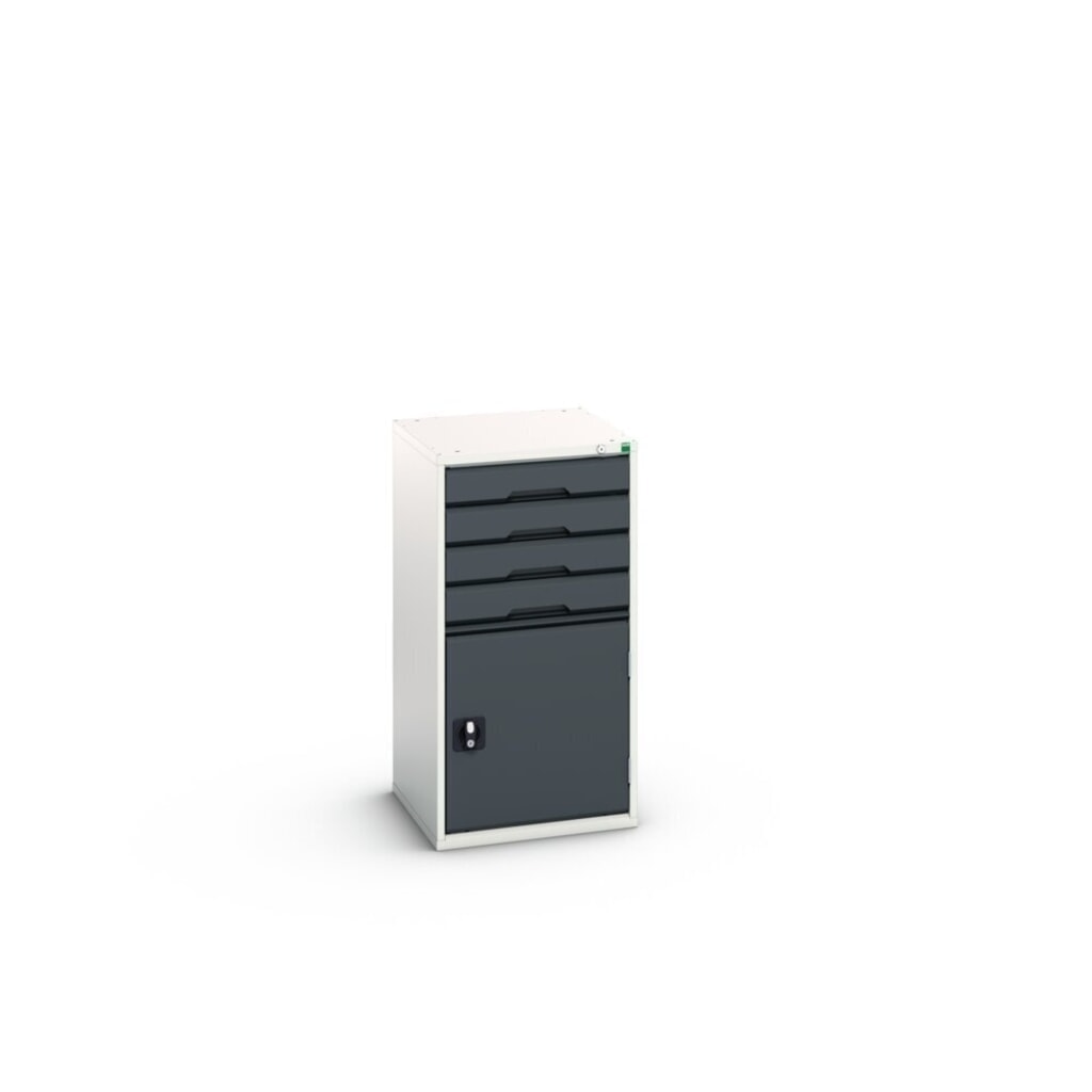 Immagine del prodotto n. 3: bott verso Cassettiera con anta battente, con 4 cassetti e ripiano, LxPxA: 525 x 550 x 1000 mm