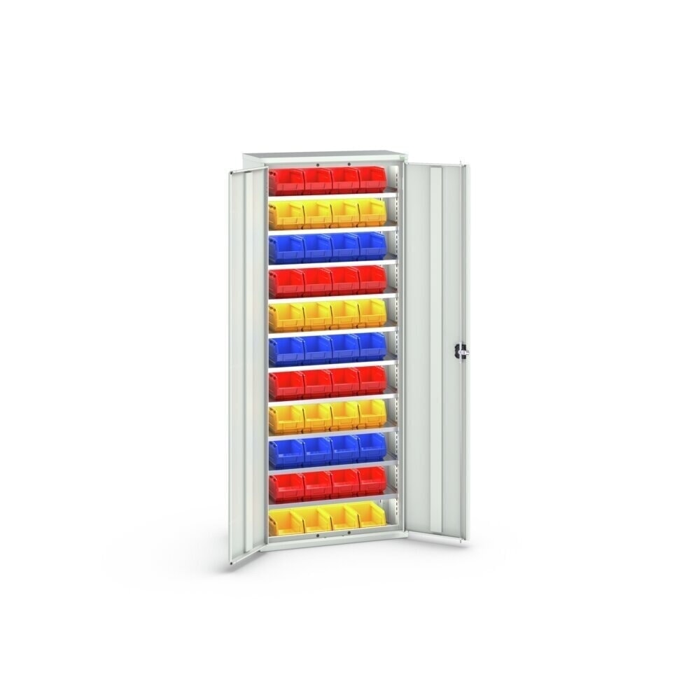 Immagine del prodotto n. 3: bott verso Armadio portaoggetti, con 10 ripiani e 44 contenitori a bocca di lupo, LxPxA: 800 x 350 x 2000 mm
