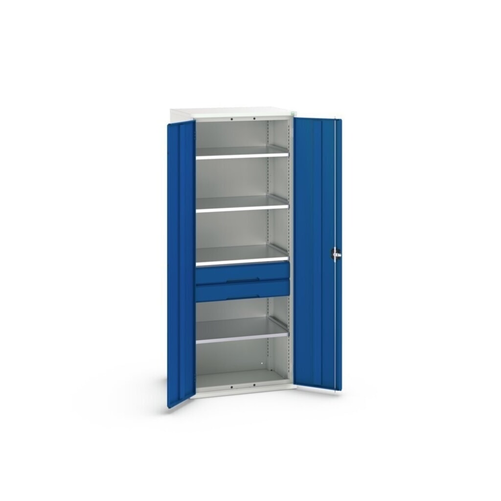 Immagine del prodotto n. 3: bott verso Armadio ad ante battenti con cassetti, con 4 ripiani e 2 cassetti, LxPxA: 800 x 550 x 2000 mm
