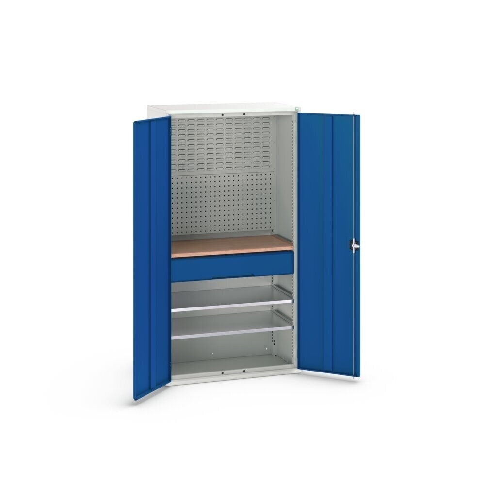 Immagine del prodotto n. 4: bott verso Armadio ad ante battenti con 1 cassetto, con 2 ripiani e parete posteriore, LxPxA: 1050 x 550 x 2000 mm