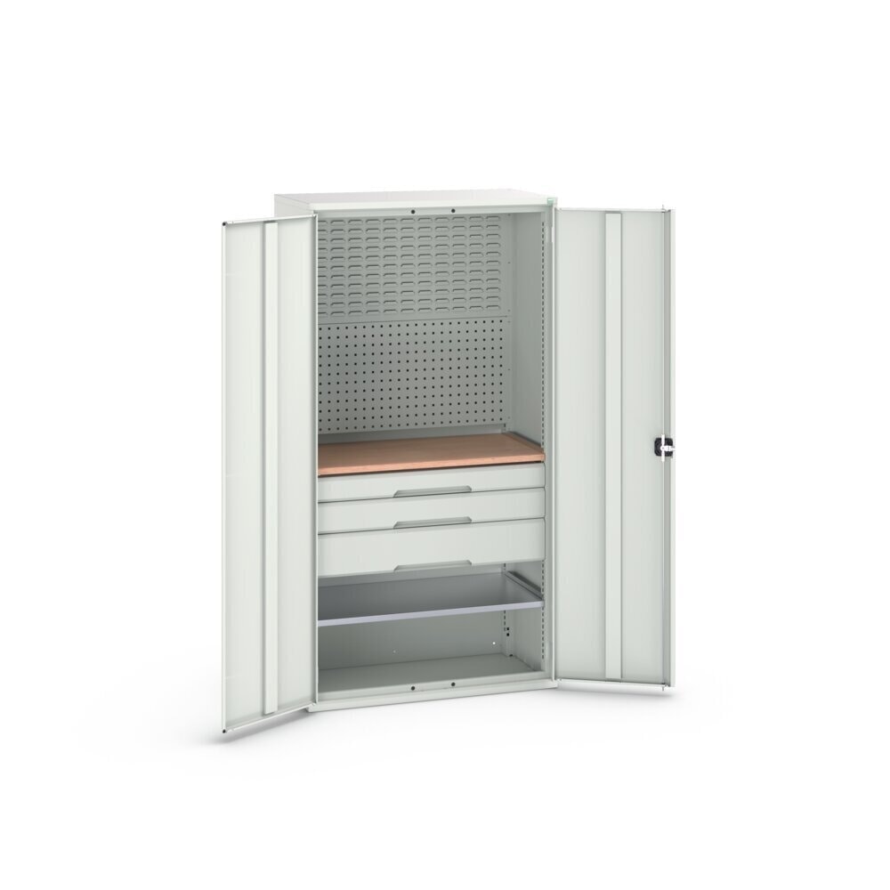 Immagine del prodotto n. 3: bott verso Armadio ad ante battenti con 3 cassetti, con 2 ripiani e parete posteriore, LxPxA: 1050 x 550 x 2000 mm