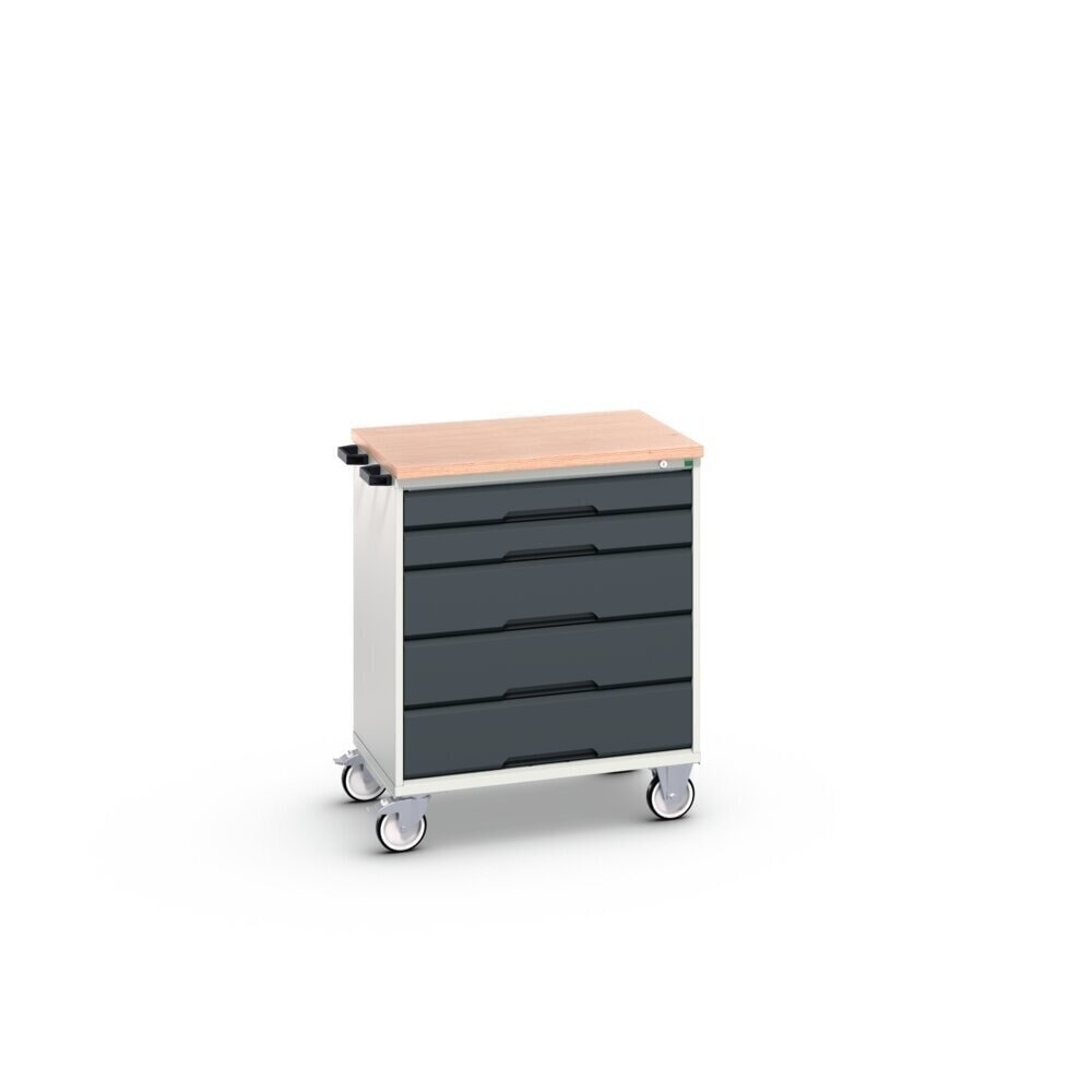 Immagine del prodotto n. 2: bott verso Cassettiera mobile, con 5 cassetti e piano in multiplex, LxPxA: 800 x 600 x 980 mm