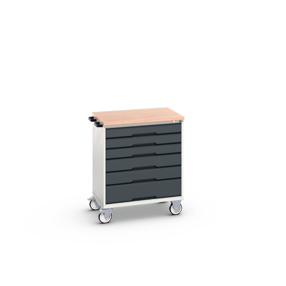 Immagine del prodotto n. 2: bott verso Cassettiera mobile, con 6 cassetti e piano in multiplex, LxPxA: 800 x 600 x 980 mm