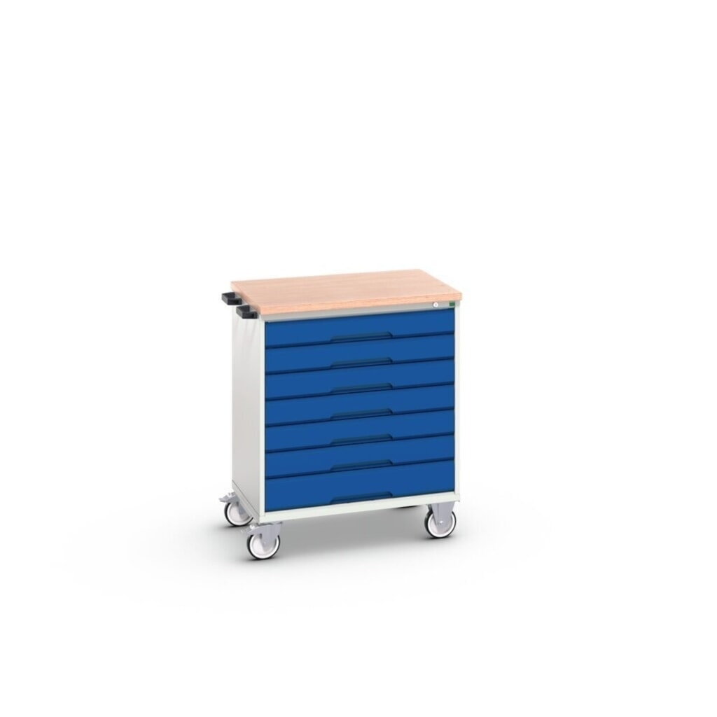 bott verso Cassettiera mobile, con 7 cassetti e piano in multiplex, LxPxA: 800 x 600 x 980 mm Immagine del prodotto n. 2: bott verso Cassettiera mobile, con 7 cassetti e piano in multiplex, LxPxA: 800 x 600 x 980 mm