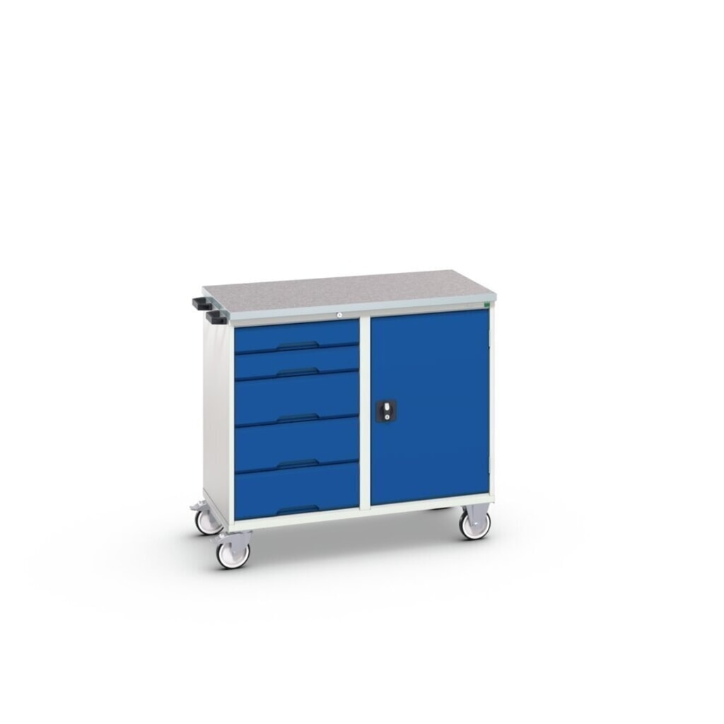 Immagine del prodotto n. 3: bott verso Carrello di montaggio, con 5 cassetti, anta e piano in linoleum, LxPxA: 1050 x 600 x 980 mm