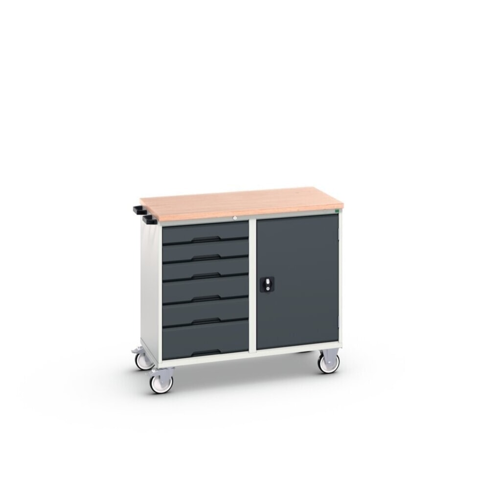 Immagine del prodotto n. 2: bott verso Carrello di montaggio, con 6 cassetti, anta e piano in multiplex, LxPxA: 1050 x 600 x 980 mm