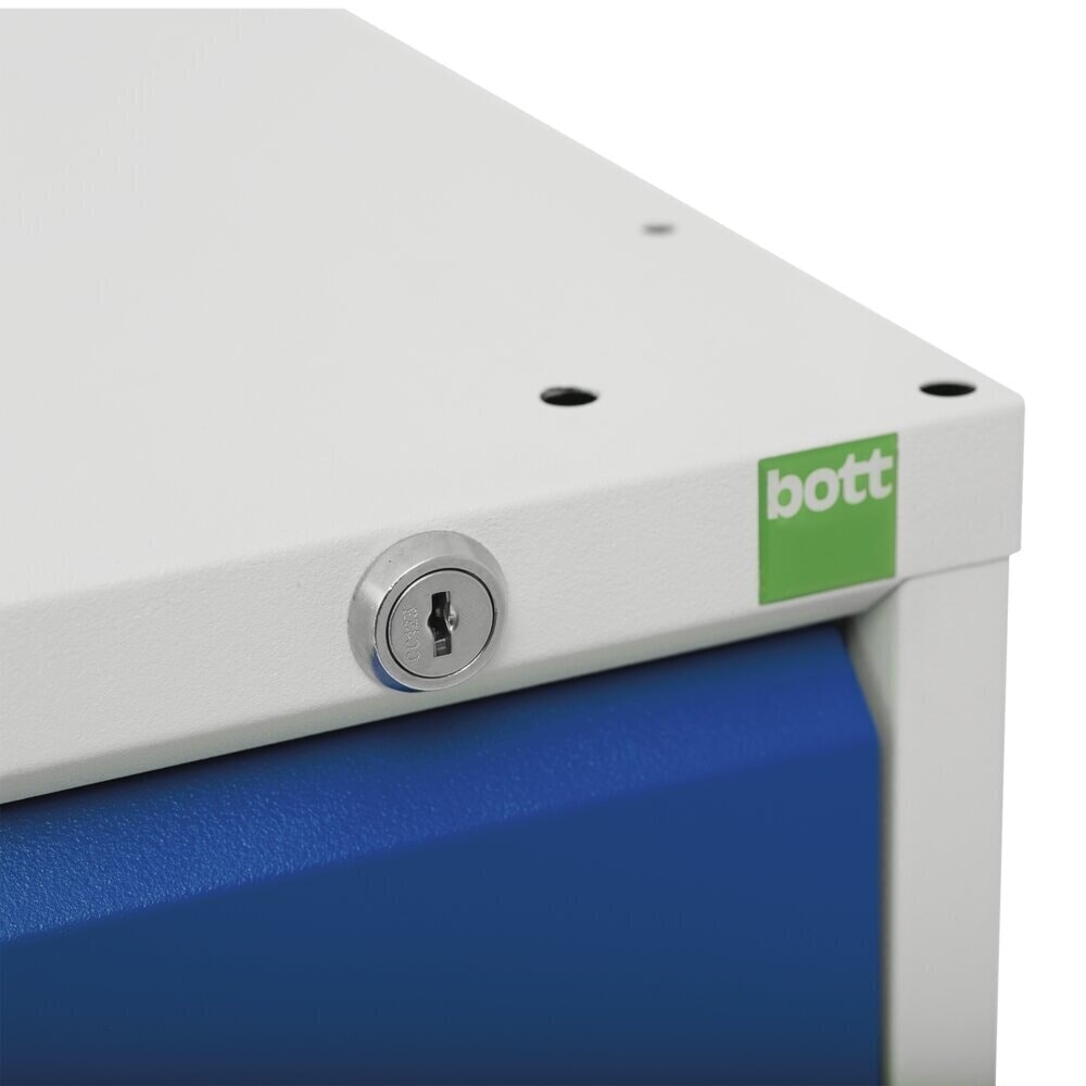 Immagine del prodotto n. 5: bott verso Carrello di montaggio, con 2 ante, ripiani e bordo rialzato, LxPxA: 1050 x 550 x 965 mm