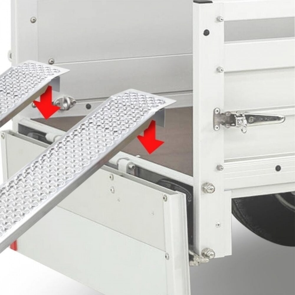 Immagine del prodotto n. 4: 2 rampe in alluminio, capacità di carico 400 kg/paio, LxL 2.000 x 200 mm