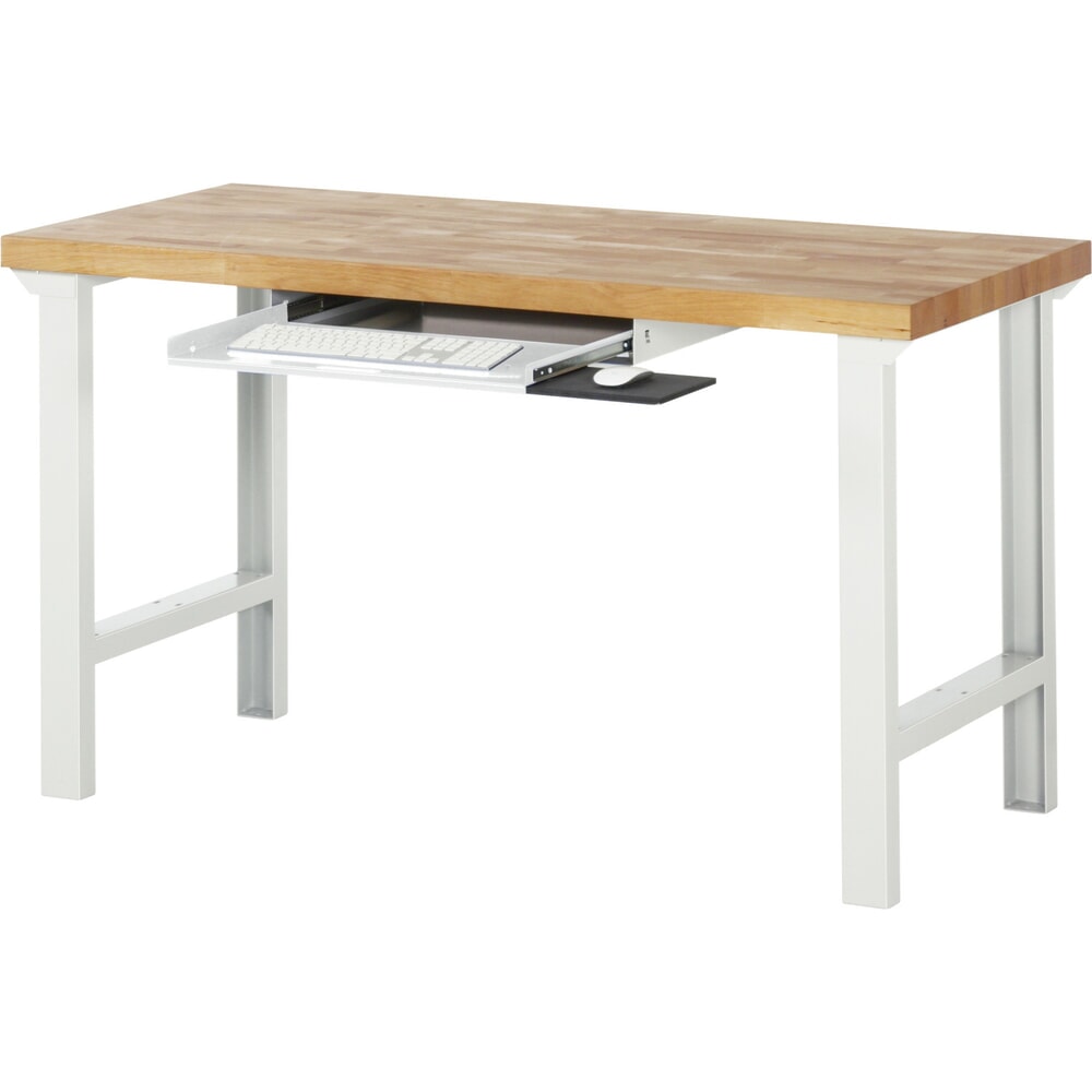 Immagine del prodotto n. 2: Ripiano estraibile per tastiera per tavolo di confezionamento RAU, grigio chiaro, AxLxP 85 mm x 640 mm x 485 mm