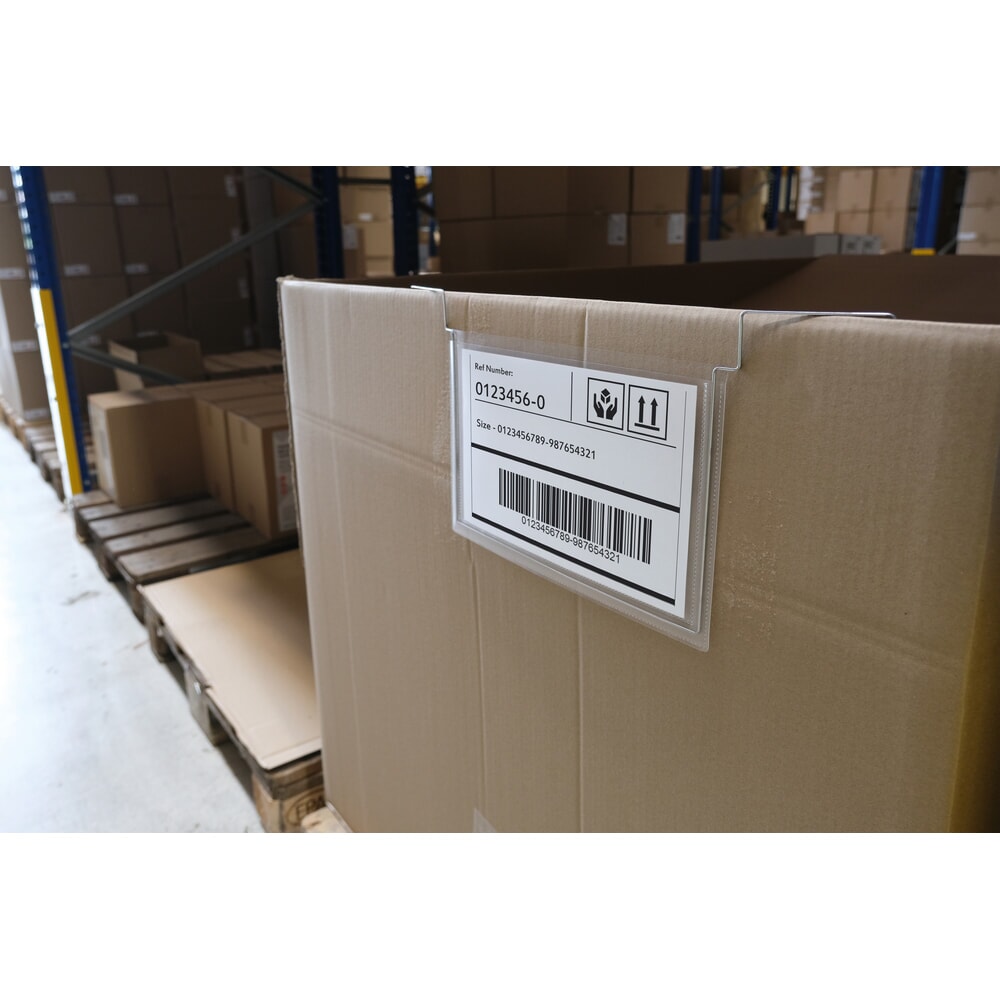 Immagine del prodotto n. 5: DURABLE tasca portadocumenti con staffe in filo metallico, DIN A5 orizzontale, aperta