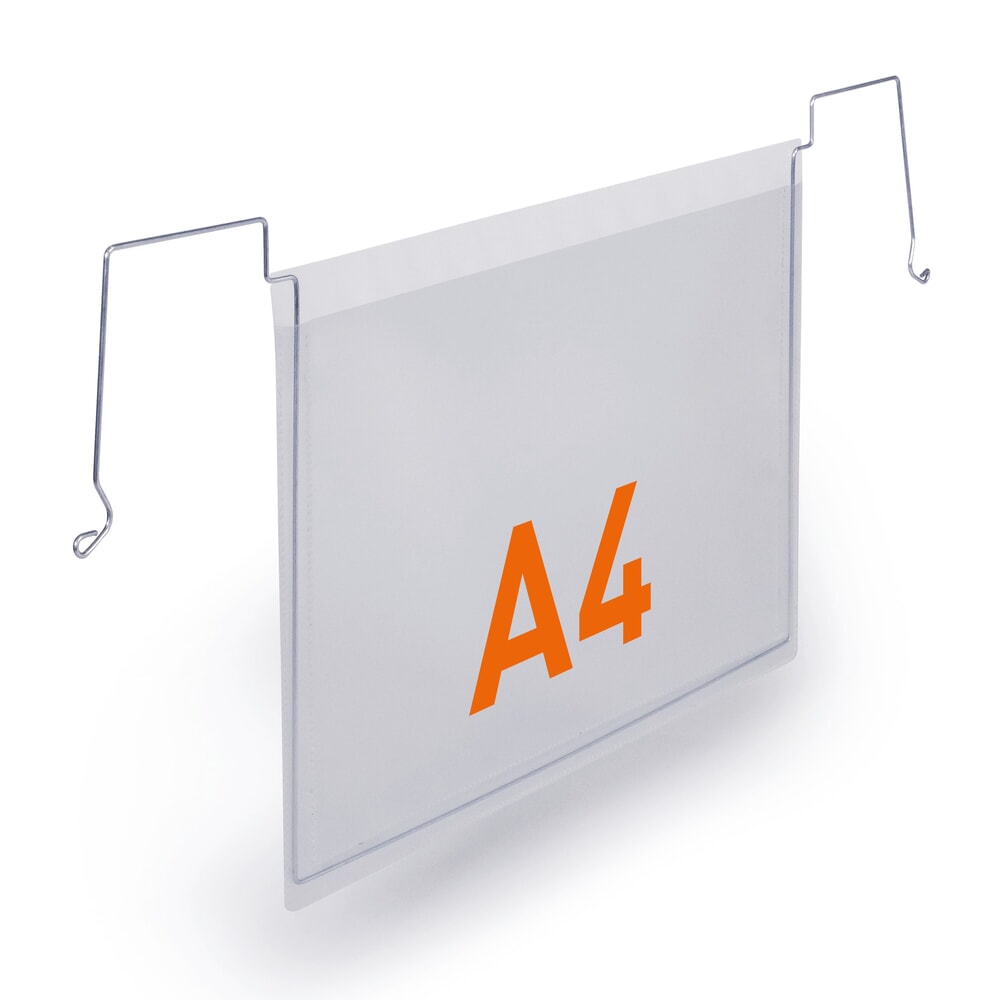 Immagine del prodotto n. 4: DURABLE tasca portadocumenti con staffe in filo metallico, DIN A4 orizzontale, aperta