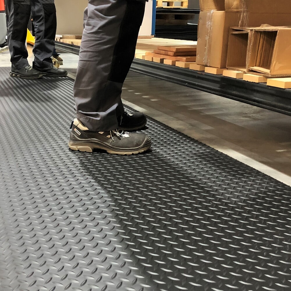Immagine del prodotto n. 4: Steinbock® tappetino defaticante ErgoSoft Strong, profilo a diamante, a 2 strati, LxL 600 x 1000 mm, nero