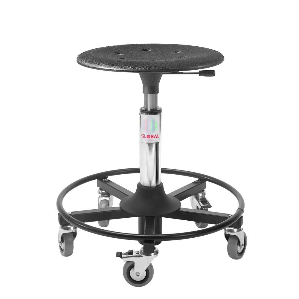 Immagine del prodotto: Global Stole A/S sgabello girevole 480RS, con poggiapiedi ad anello, modello Kappa, sedile in materiale plastico, altezza sedile 460–650 mm
