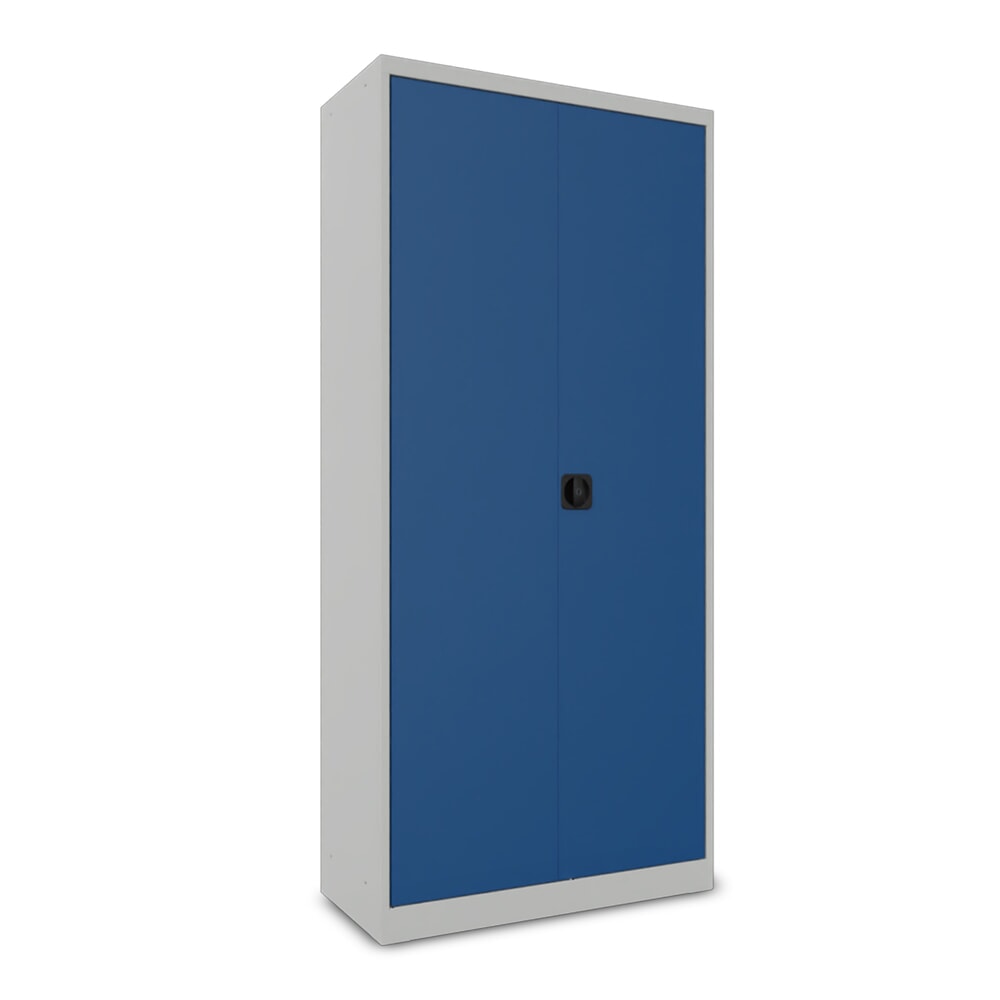 Immagine del prodotto n. 2: Armadio con ante a battente Steinbock® con ripiani zincati, AxLxP 1950 x 890 x 415 mm, grigio chiaro/blu genziana