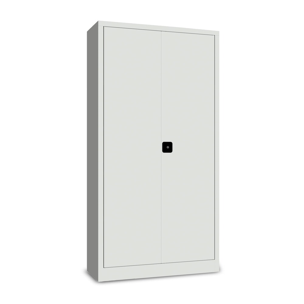 Immagine del prodotto n. 2: Armadio per strumenti di pulizia PAVOY con divisore, ripiani zincati e asta appendiabiti, AxLxP 1950 x 1000 x 400 mm, grigio chiaro/grigio chiaro