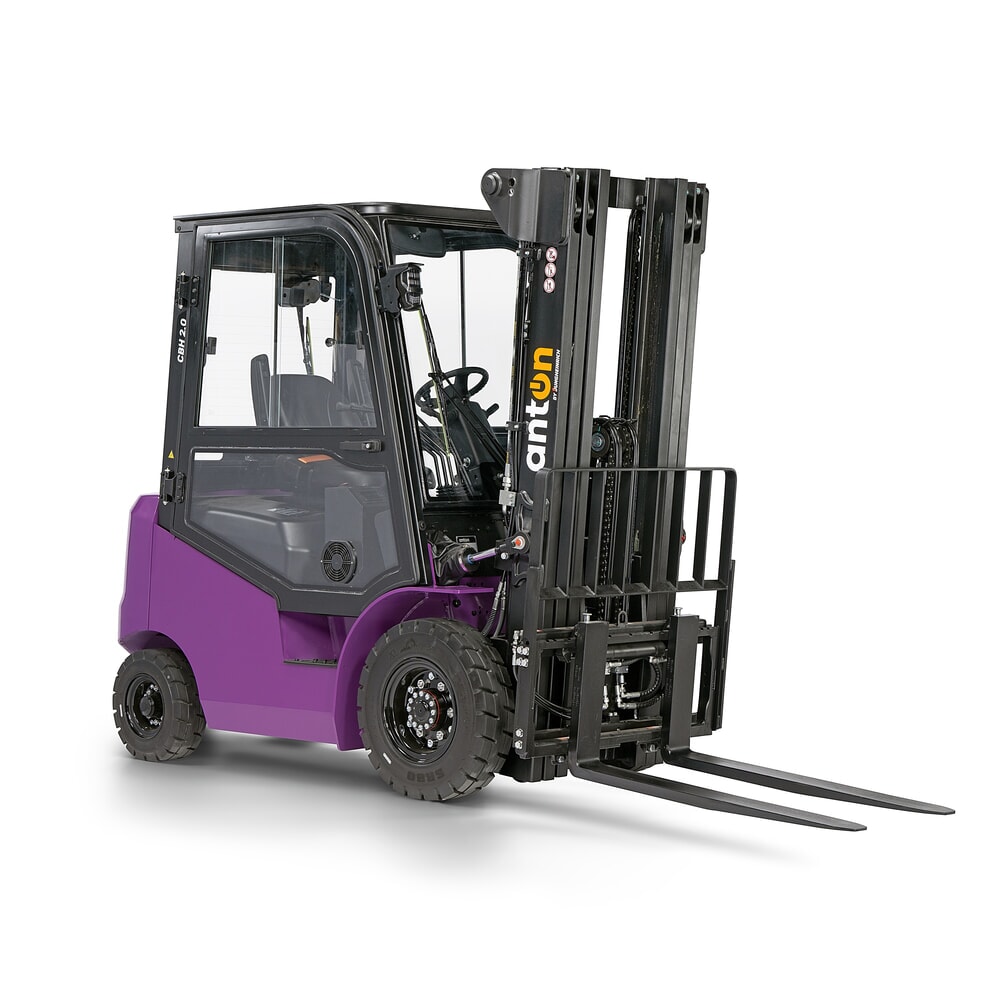 Immagine del prodotto n. 8: AntOn by Jungheinrich carrello elevatore elettrico CBH 2.0 con montante telescopico triplo, altezza di sollevamento 4.800 mm, portata 2.000 kg, cabina protettiva contro le intemperie Comfort, incl. caricabatterie incorporato
