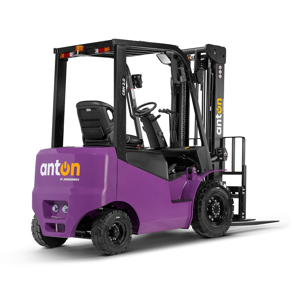 Immagine del prodotto n. 8: AntOn by Jungheinrich carrello elevatore elettrico CBH 2.0 con doppio montante telescopico, altezza di sollevamento 3.300 mm, portata 2.000 kg, incl. caricabatterie incorporato