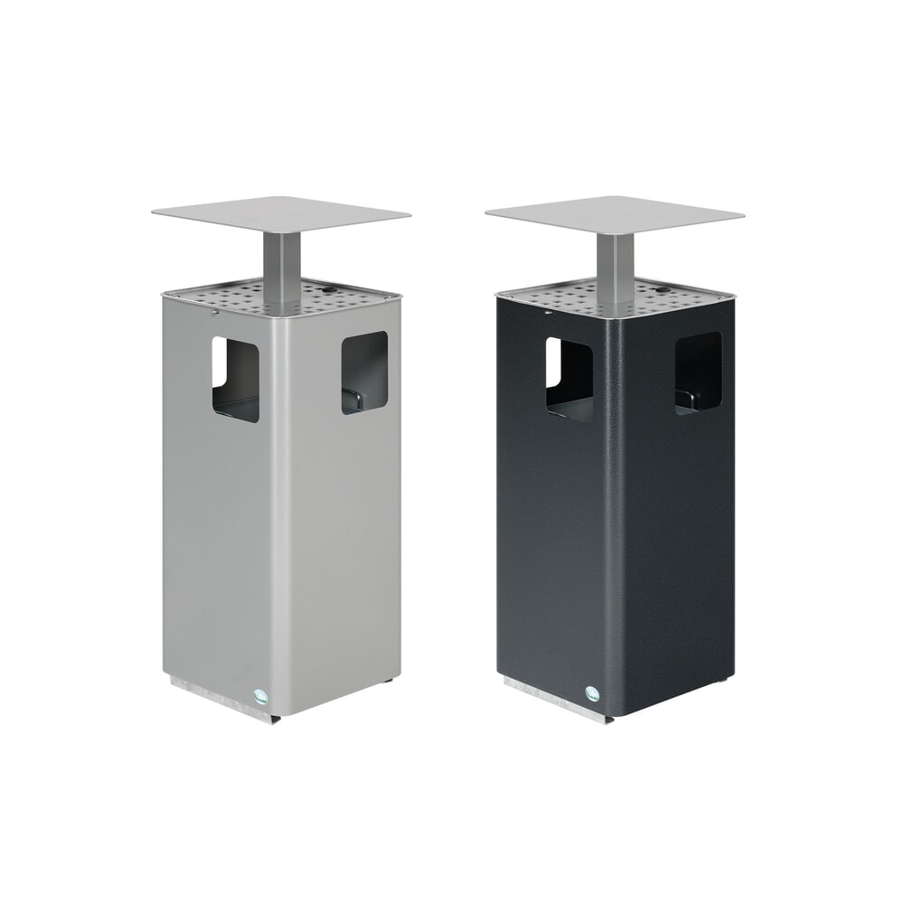 Immagine del prodotto n. 5: Posacenere combinato VAR® E14, con 3 aperture di inserimento e tettuccio con serratura, argento anticato