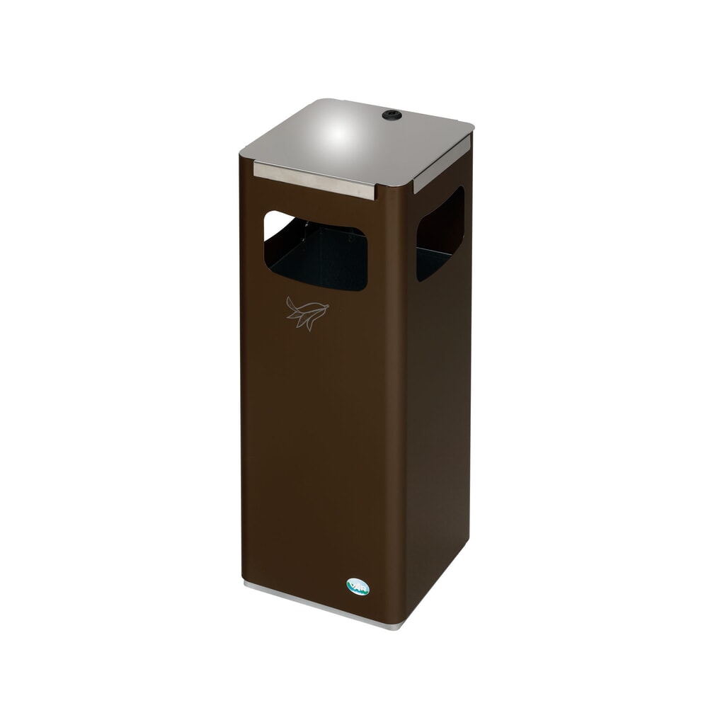 Immagine del prodotto: Contenitore per materiali riciclabili VAR® WSG 25R, per esterni, con 3 aperture di inserimento, volume 22 litri, marrone seppia