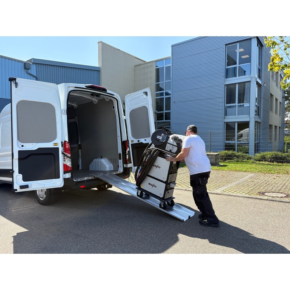 Immagine del prodotto n. 7: Guide di carico in alluminio Universal, con bordo di protezione, portata 400 kg/coppia, LxL 150 x 2.500 mm