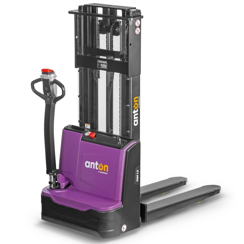 Immagine del prodotto: AntOn by Jungheinrich stoccatore elettrico PSM 1.2 con doppio montante telescopico, portata 1200 kg, altezza di sollevamento 3622 mm