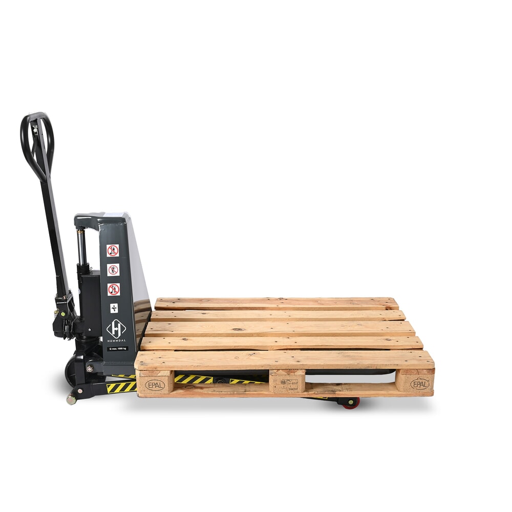 Immagine del prodotto n. 10: Transpallet a pantografo HEMMDAL PTM 1.0 Scissor, portata 1.000 kg, lunghezza forche 1.150 mm, poliuretano, rullo singolo