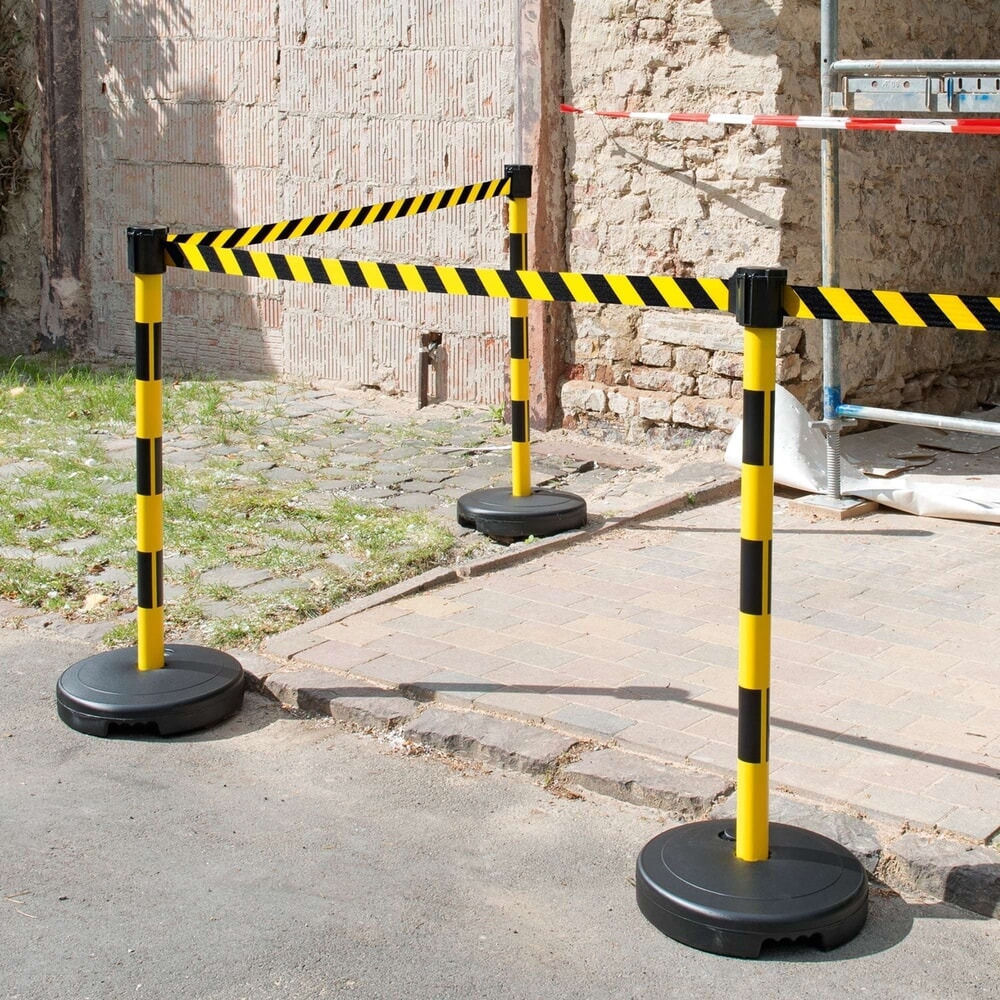 Immagine del prodotto n. 5: Paletto segnaletico per cinghia Moravia, altezza 950 mm, nero/giallo