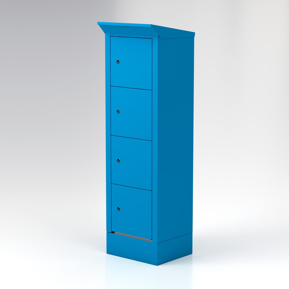 Immagine del prodotto: Thur Metall armadio di ricarica per batterie, per esterni IP 44, A×L×P 2000 mm x 600 mm x 500 mm, serratura a chiave, azzurro