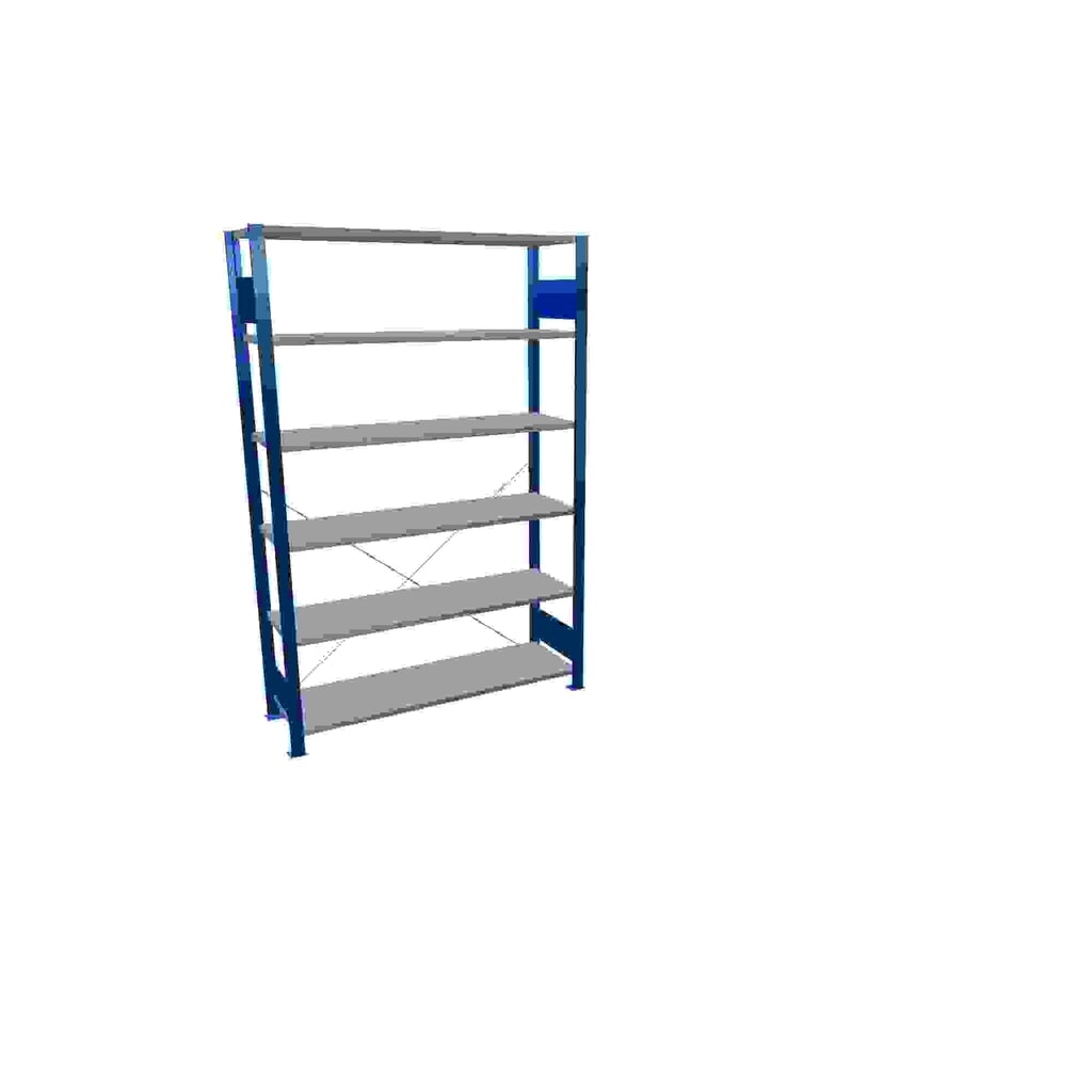 Scaffalatura a ripiani SCHULTE, blu genziana/zincato con 6 fondi in lamiera d'acciaio, portata per piano di 150 kg, AxLxP 2.000 x 1.360 x 436 mm Immagine del prodotto: Scaffalatura a ripiani SCHULTE, blu genziana/zincato con 6 fondi in lamiera d'acciaio, portata per piano di 150 kg, AxLxP 2.000 x 1.360 x 436 mm
