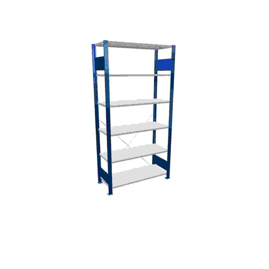 Scaffalatura a ripiani SCHULTE, blu genziana con 6 fondi in lamiera d'acciaio, portata per piano di 150 kg, AxLxP 2.000 x 1.060 x 436 mm Immagine del prodotto: Scaffalatura a ripiani SCHULTE, blu genziana con 6 fondi in lamiera d'acciaio, portata per piano di 150 kg, AxLxP 2.000 x 1.060 x 436 mm