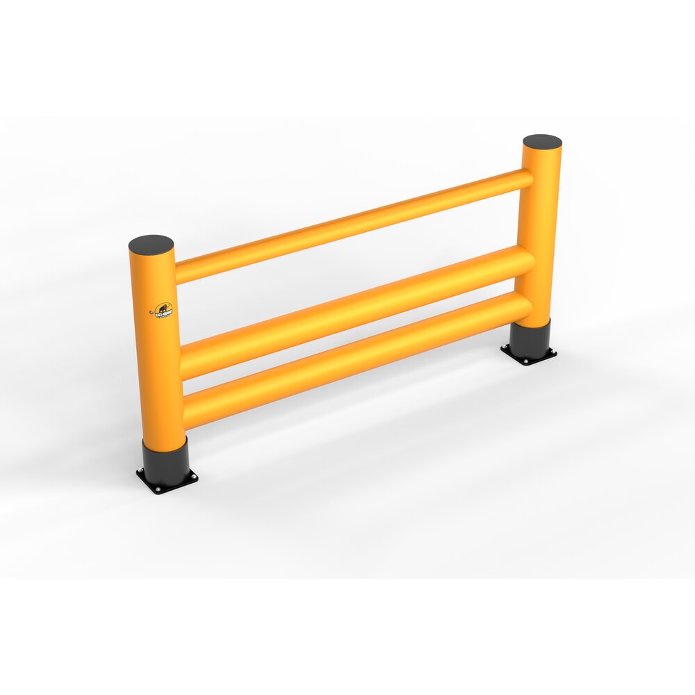 Immagine del prodotto: A.M.P.E.R.E. Parapetto anticollisione Rack Mammut®, corrimano a doppia barra, lunghezza 2,00 m