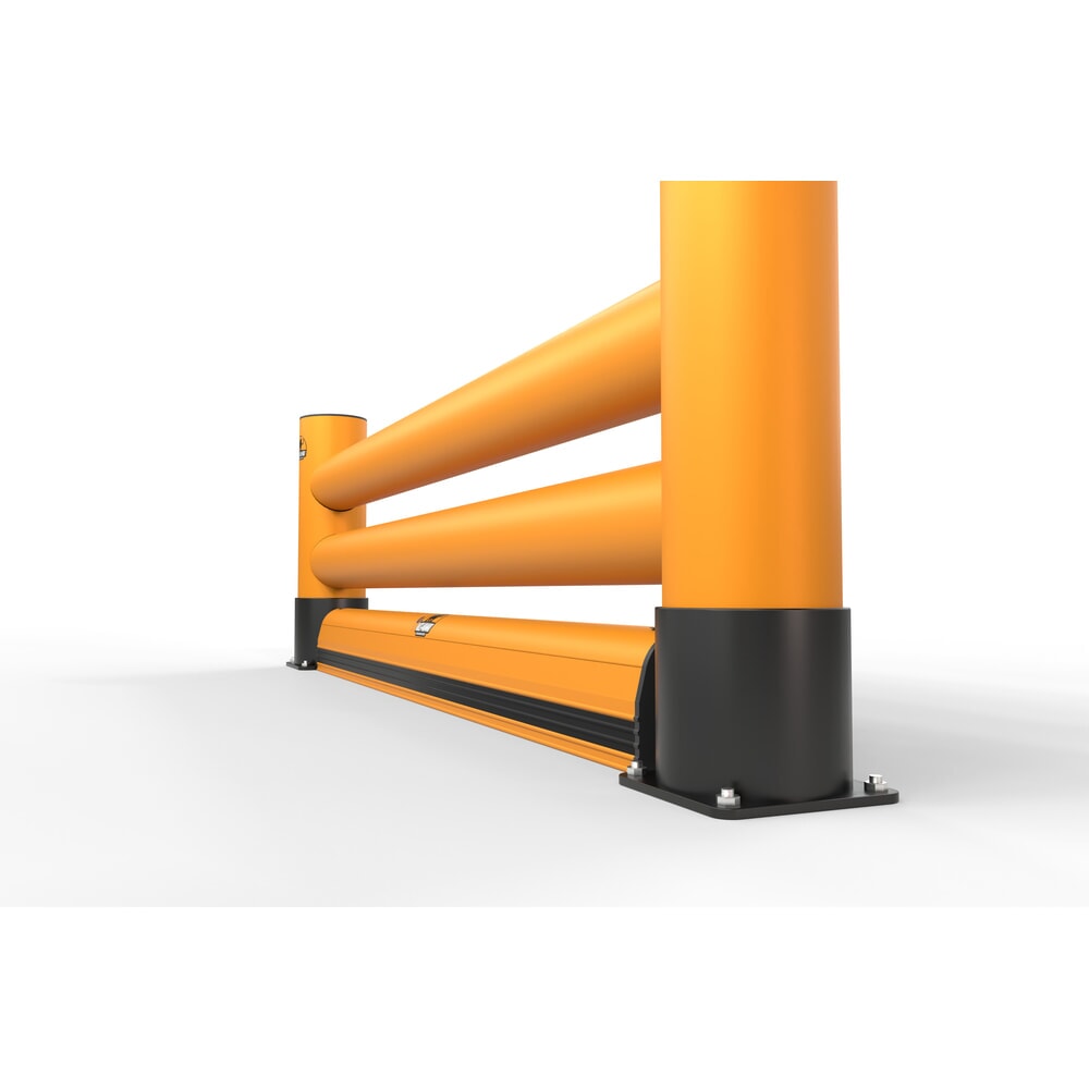 Immagine del prodotto n. 3: A.M.P.E.R.E. Asse di protezione anticollisione Rack Mammut® Extra con barriera a pavimento, versione doppia, lunghezza 2,00 m