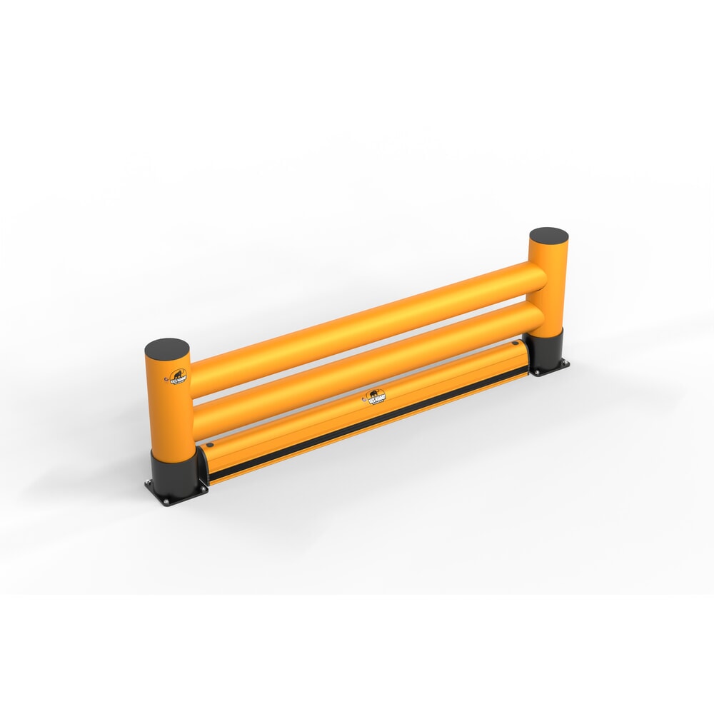 Immagine del prodotto: A.M.P.E.R.E. Asse di protezione anticollisione Rack Mammut® Extra con barriera a pavimento, versione doppia, lunghezza 2,00 m