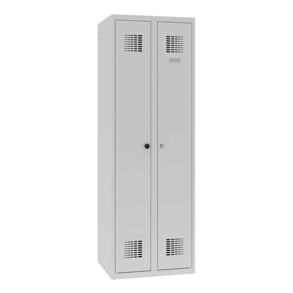 Immagine del prodotto n. 7: Steinbock® armadietto doppio, 1 scomparto, serratura a cilindro, AxLxP 1.800 x 600 x 500 mm, grigio chiaro/grigio chiaro