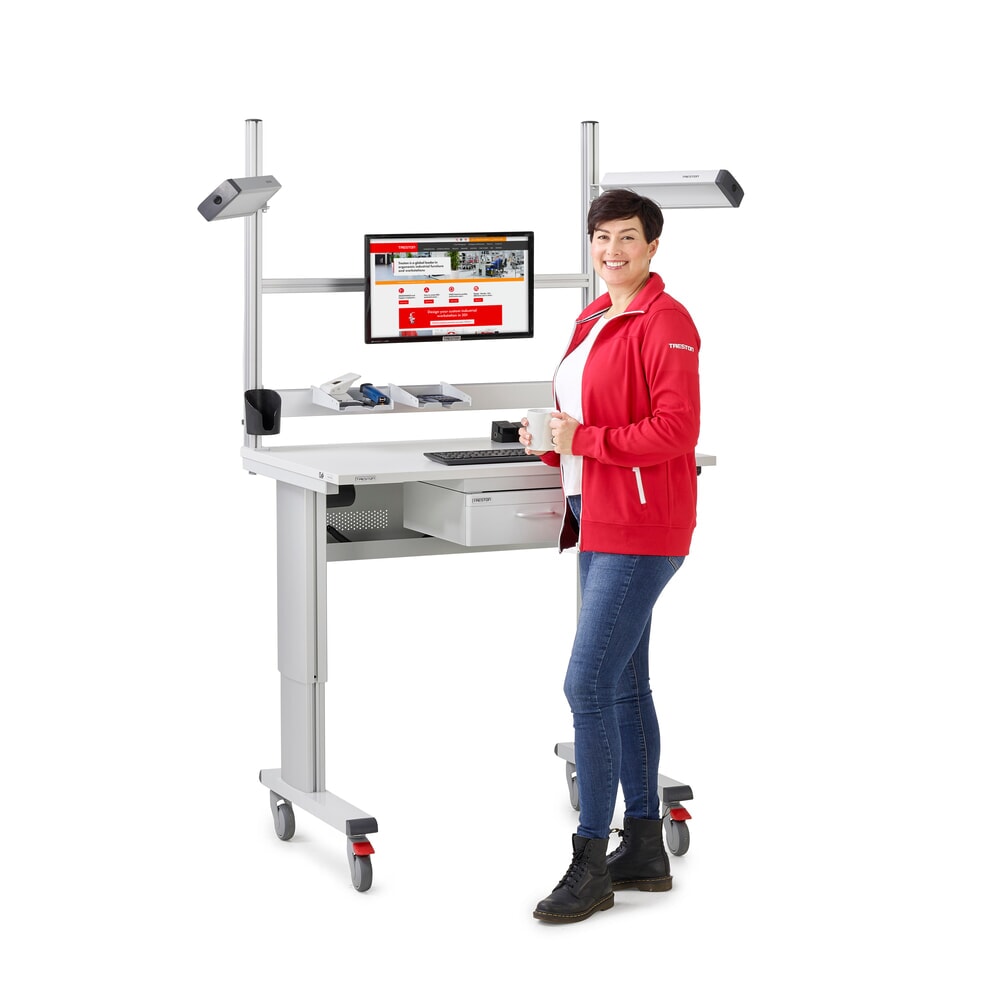 Immagine del prodotto n. 5: TRESTON Tavolo da lavoro, tipo WB, regolabile in altezza, manuale, LxP 1.073 x 800 mm